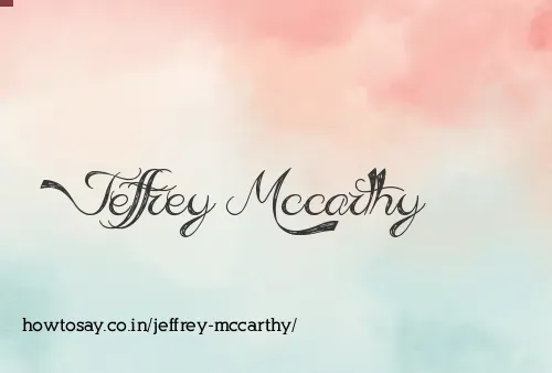Jeffrey Mccarthy