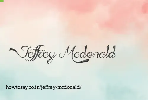 Jeffrey Mcdonald