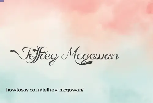 Jeffrey Mcgowan