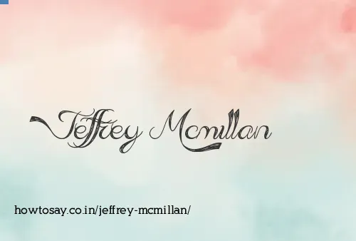 Jeffrey Mcmillan