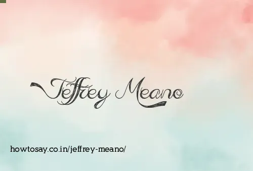Jeffrey Meano