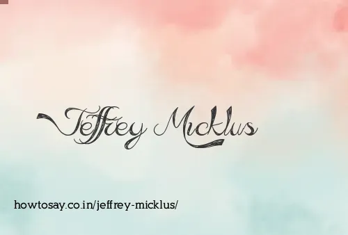 Jeffrey Micklus