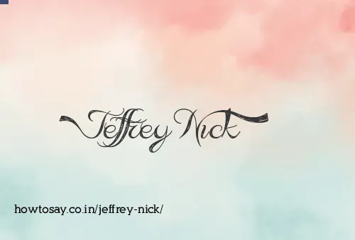 Jeffrey Nick