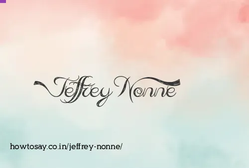 Jeffrey Nonne