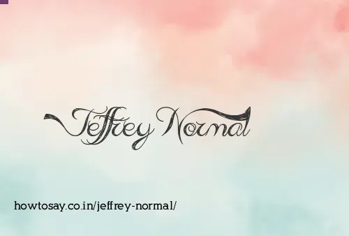 Jeffrey Normal