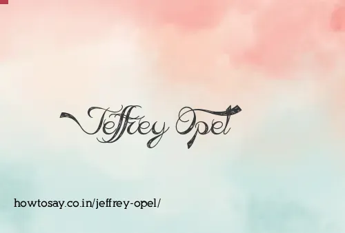 Jeffrey Opel