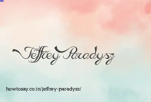 Jeffrey Paradysz