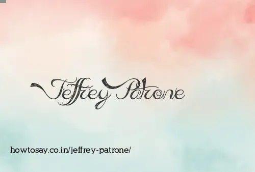 Jeffrey Patrone