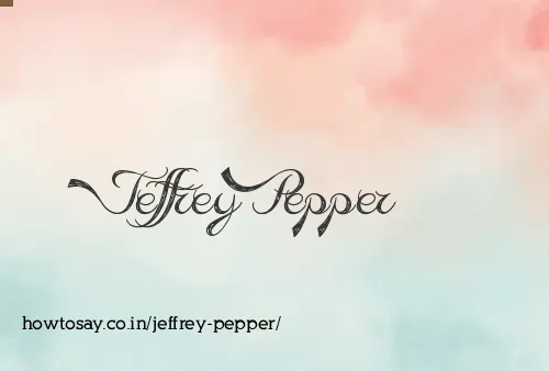 Jeffrey Pepper