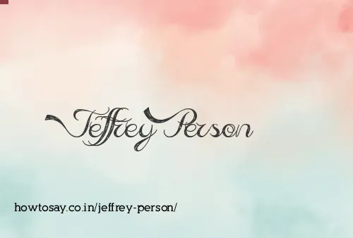 Jeffrey Person