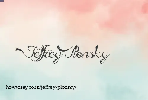 Jeffrey Plonsky