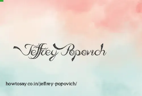Jeffrey Popovich
