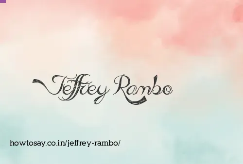 Jeffrey Rambo