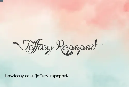 Jeffrey Rapoport