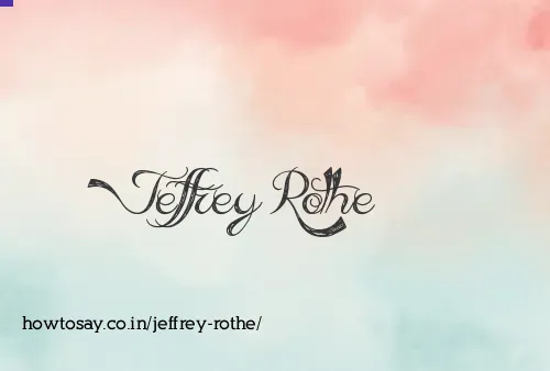 Jeffrey Rothe