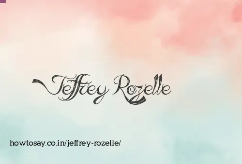 Jeffrey Rozelle