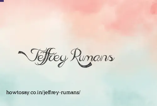 Jeffrey Rumans