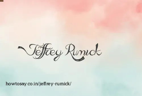 Jeffrey Rumick