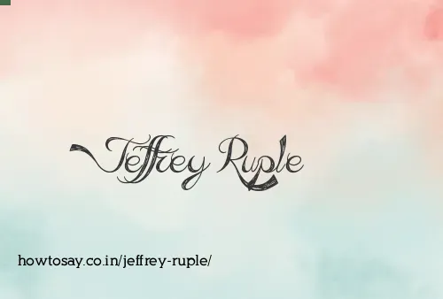 Jeffrey Ruple