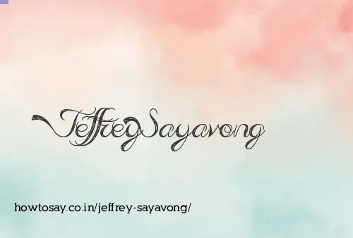 Jeffrey Sayavong