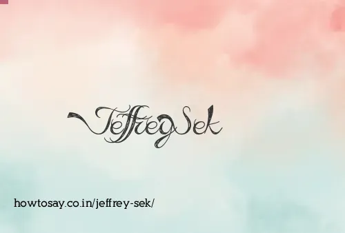 Jeffrey Sek