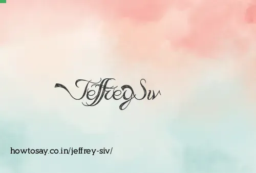 Jeffrey Siv