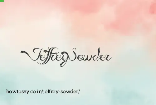 Jeffrey Sowder