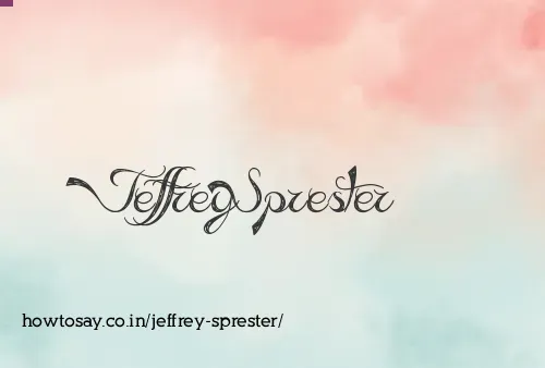Jeffrey Sprester