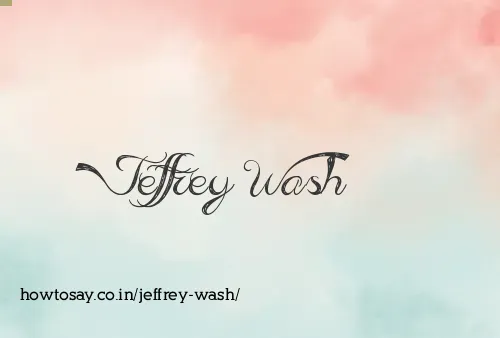 Jeffrey Wash