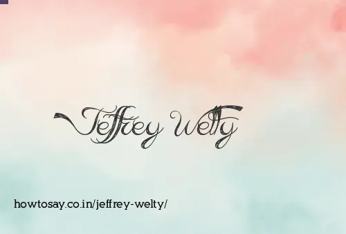 Jeffrey Welty