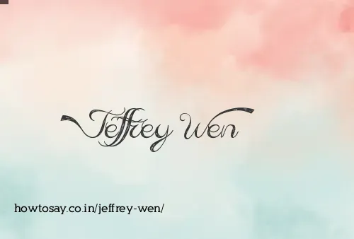 Jeffrey Wen