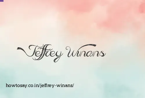 Jeffrey Winans