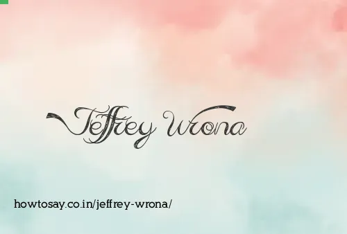 Jeffrey Wrona