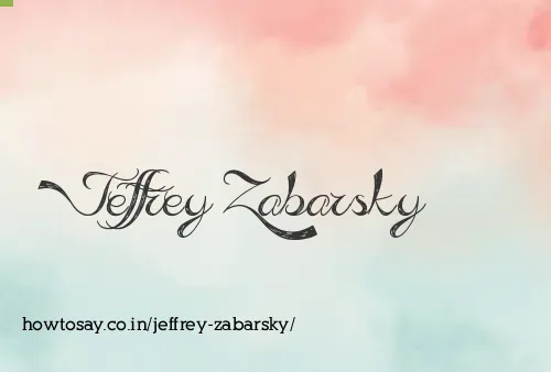 Jeffrey Zabarsky