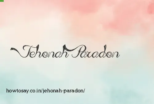 Jehonah Paradon