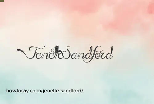 Jenette Sandford