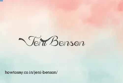 Jeni Benson