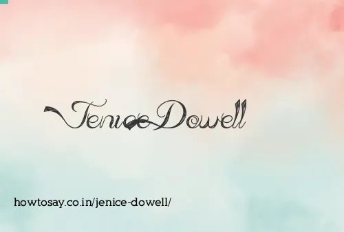 Jenice Dowell