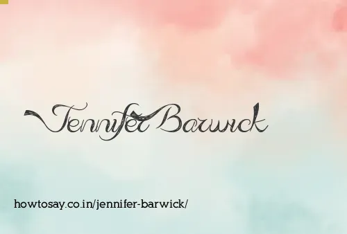 Jennifer Barwick
