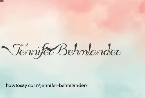 Jennifer Behmlander