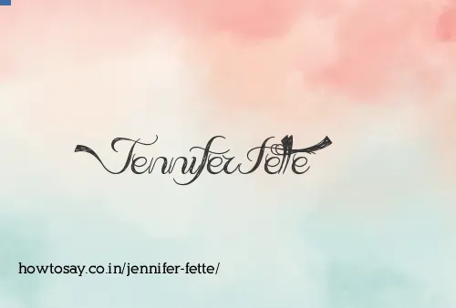 Jennifer Fette