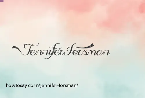 Jennifer Forsman