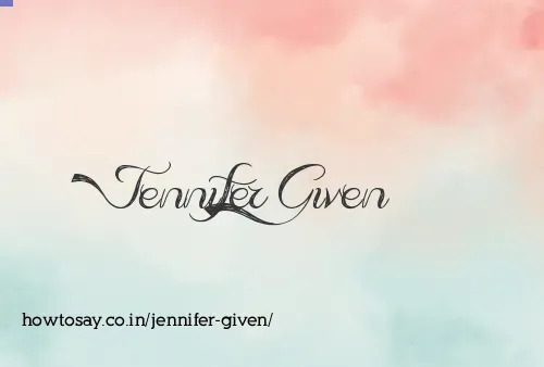 Jennifer Given