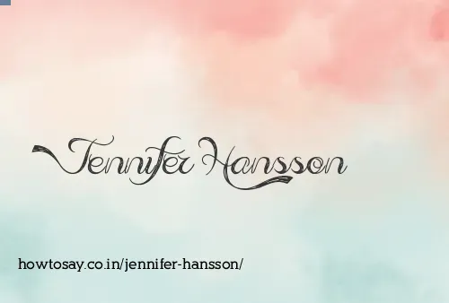 Jennifer Hansson