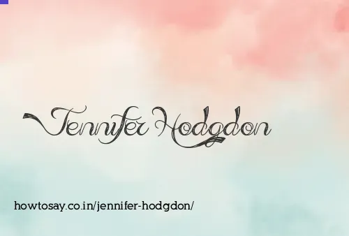 Jennifer Hodgdon
