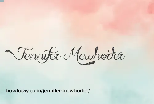 Jennifer Mcwhorter