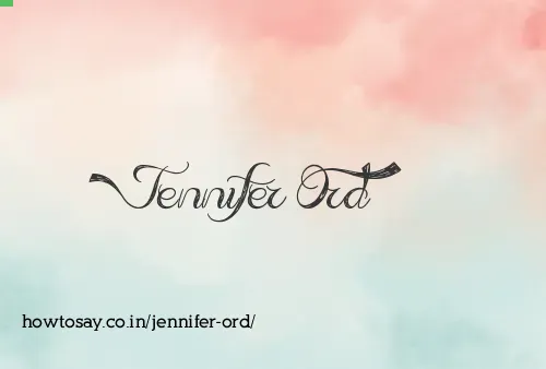 Jennifer Ord