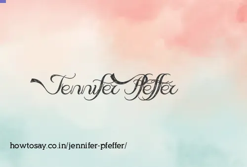 Jennifer Pfeffer