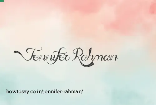 Jennifer Rahman