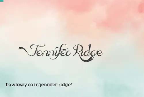 Jennifer Ridge